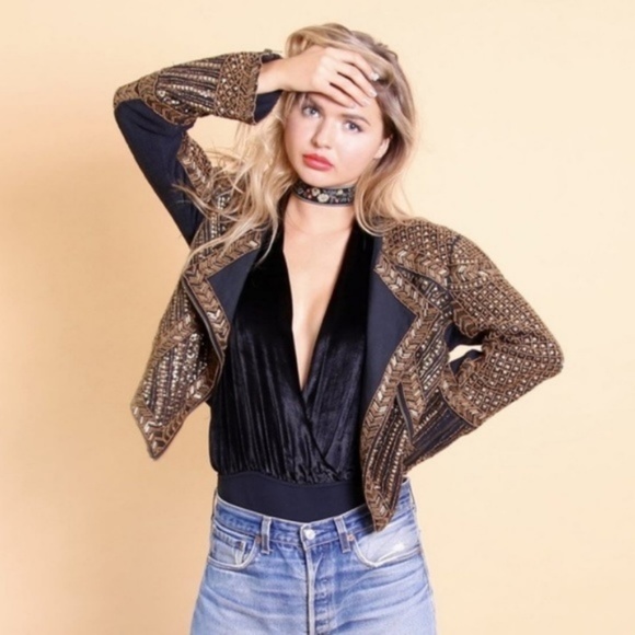 The Jetset Diaries Jackets & Blazers - The Jetset Diaries Moto Perlina Motorcycle Jacket